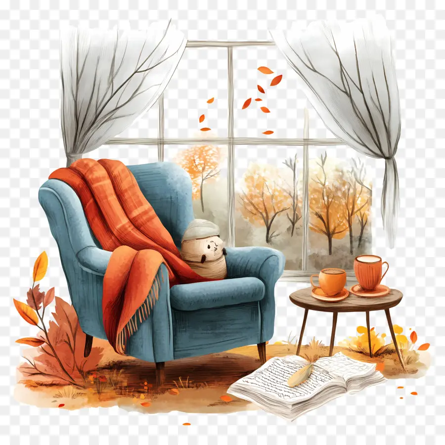 Automne Douillet，Chaise Confortable PNG