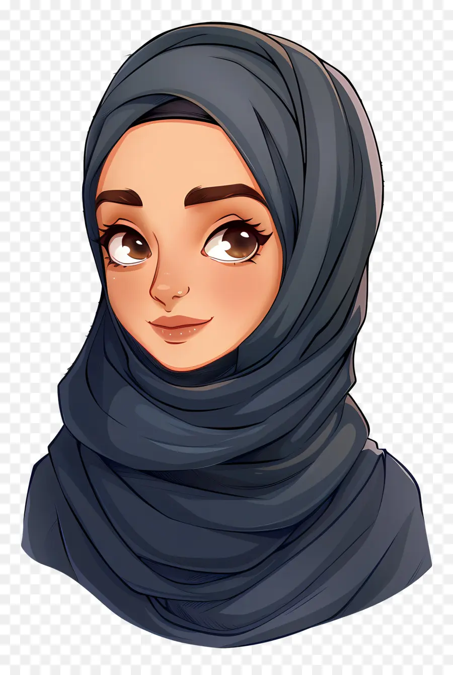 Fille De Dessin Animé Hijab，Fille En Hijab PNG