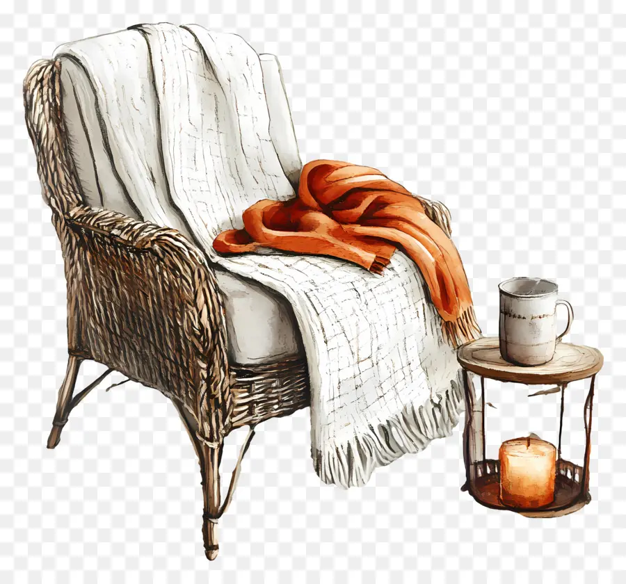 Automne Douillet，Chaise Confortable PNG