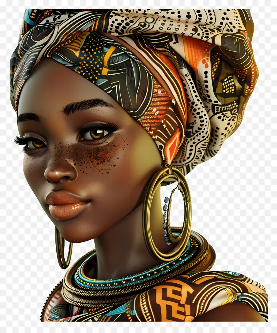 Femme Africaine，Femme Animée PNG