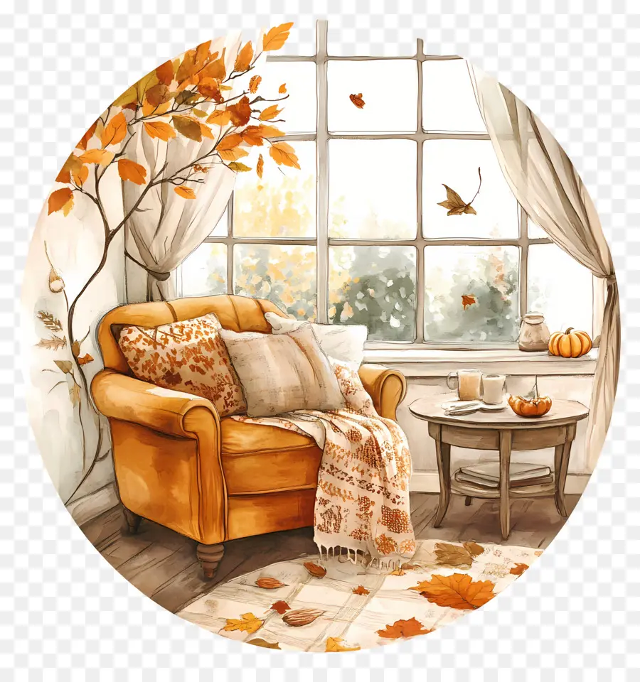 Automne Douillet，Chambre Confortable PNG