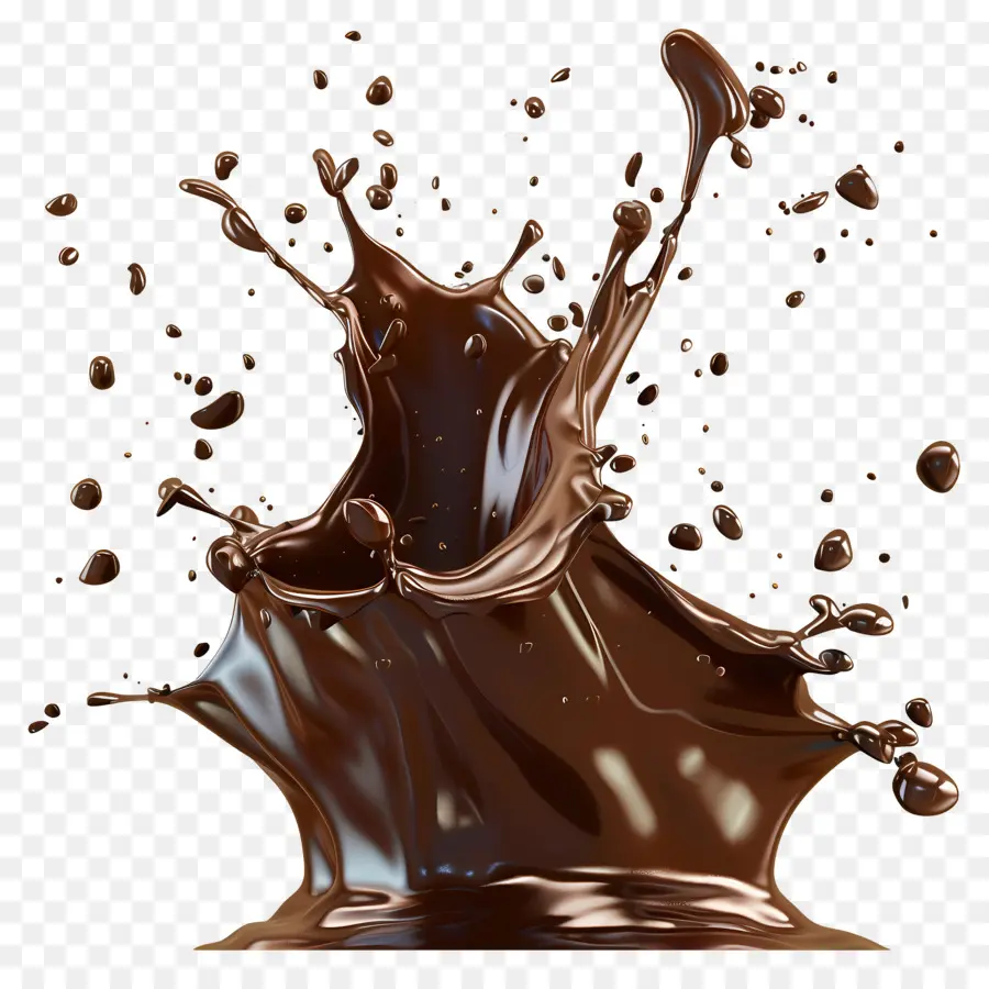 Éclaboussure De Chocolat，Vague PNG