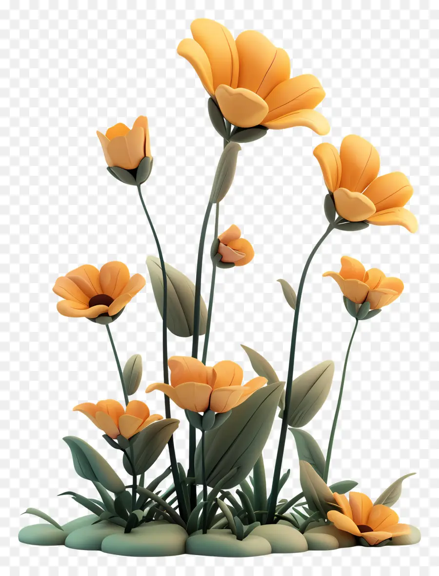 Fleurs Jaunes，Floraison PNG