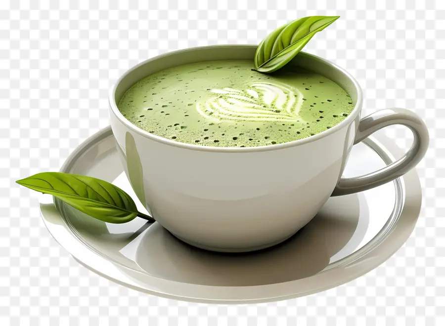 Thé Matcha，Matcha Latté PNG