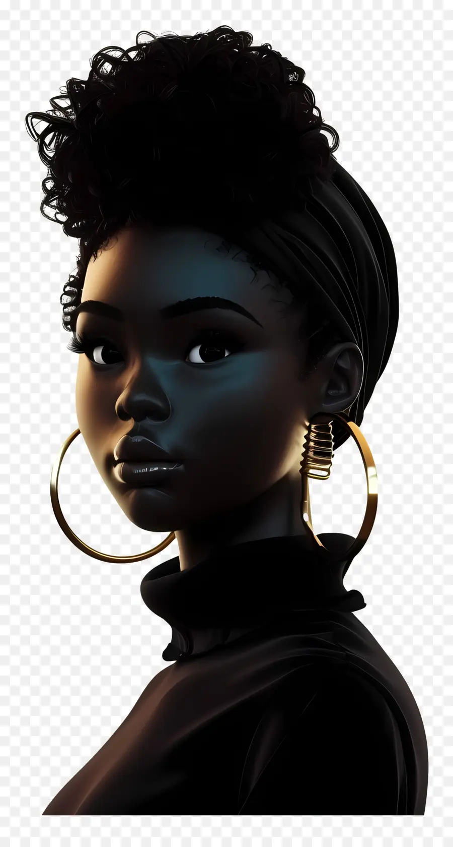 Femme Noire，Portrait De Femme PNG