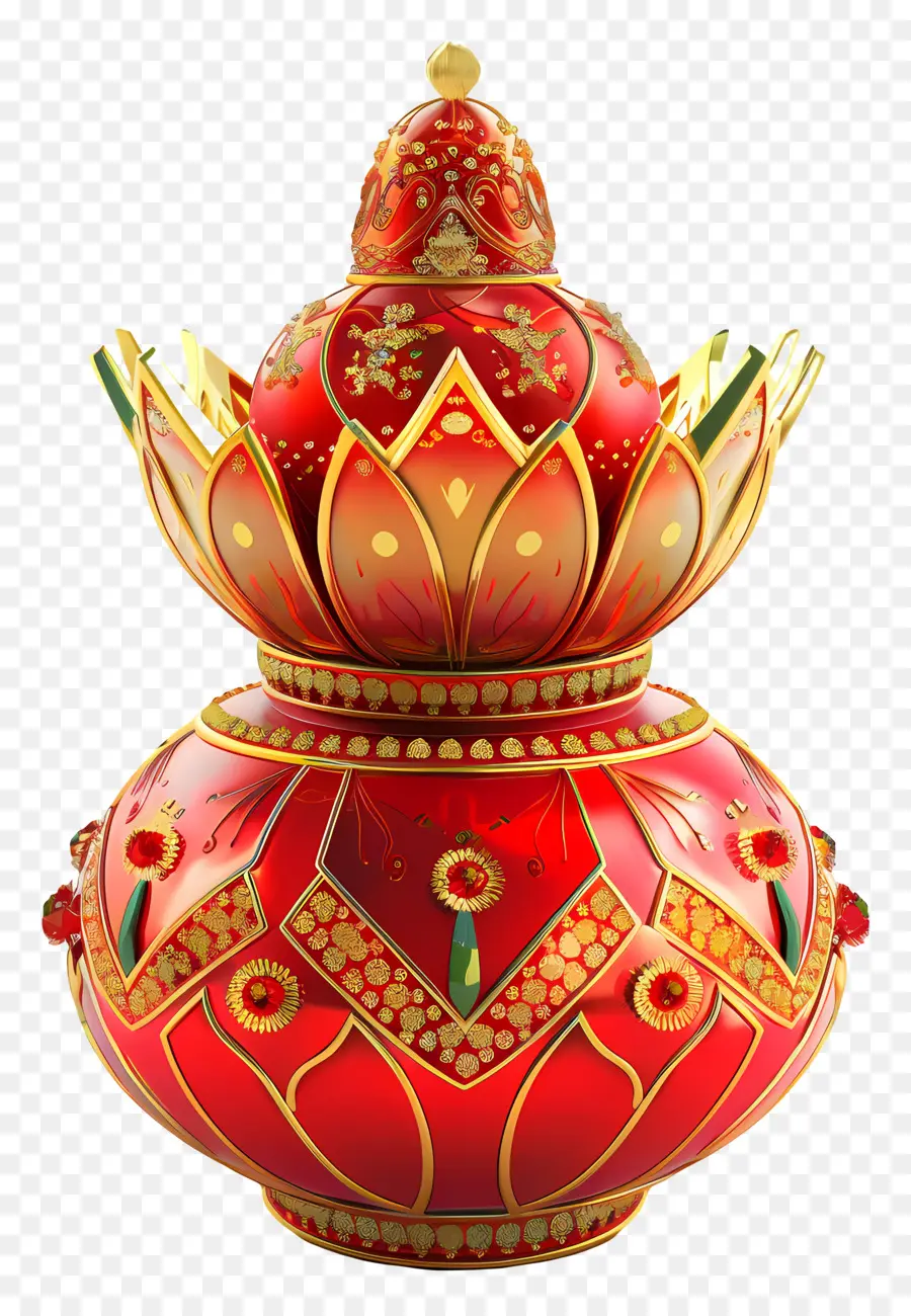 Puja Kalash，Pot Décoratif PNG