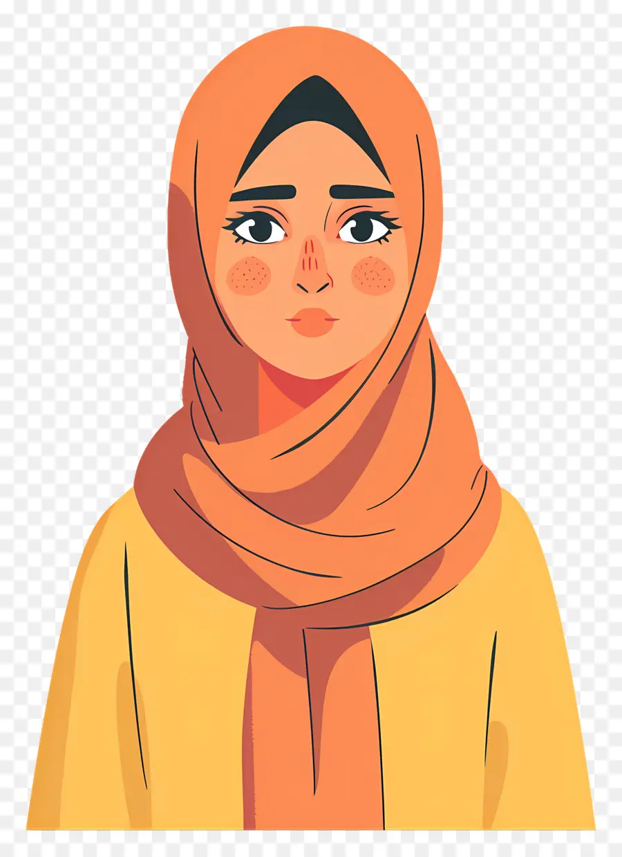 Fille De Dessin Animé Hijab，Femme En Hijab PNG