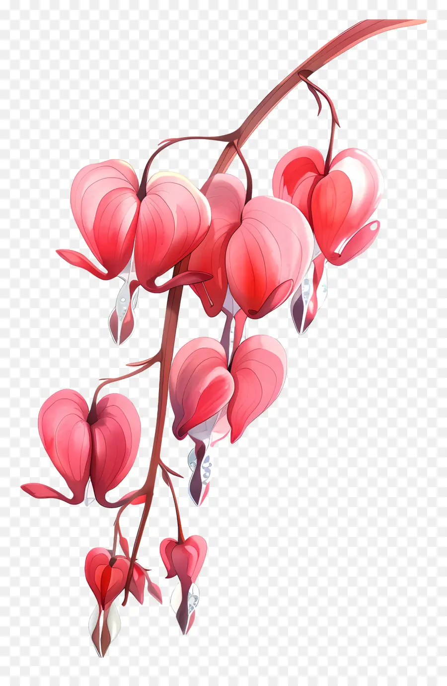 Fleurs De Coeur Saignant，Fleurs PNG