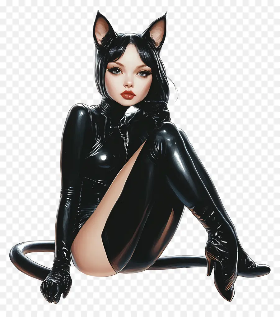 Fille Chat，Catwoman PNG