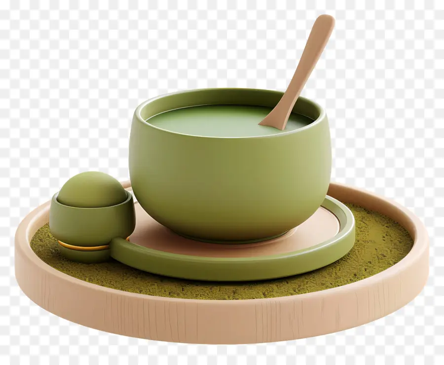 Thé Matcha，Service à Thé Vert PNG