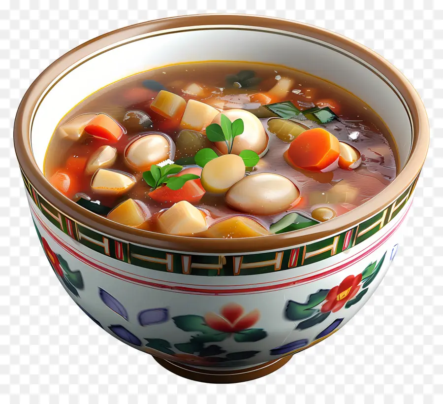 Soupe Minestrone，Bol De Soupe PNG