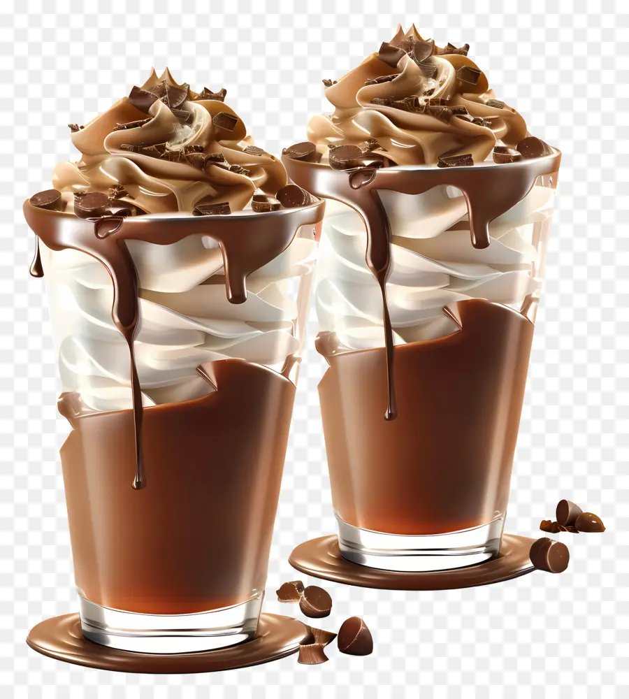 Parfait Au Chocolat，Coupe Glacée Au Chocolat PNG