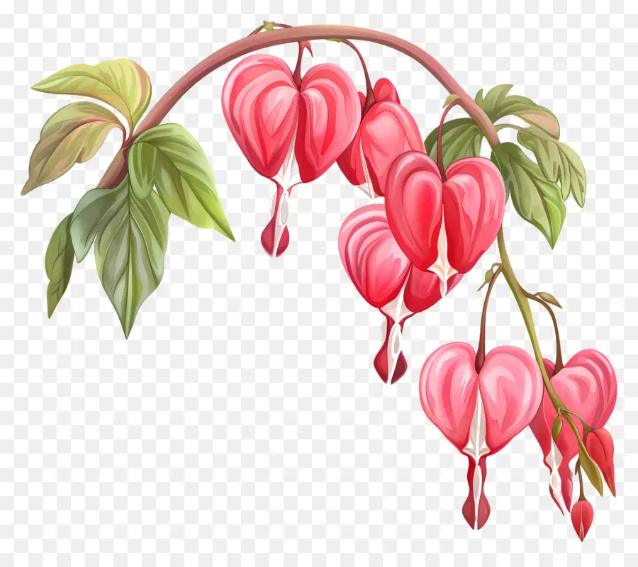 Fleurs De Coeur Saignant，Fleurs PNG