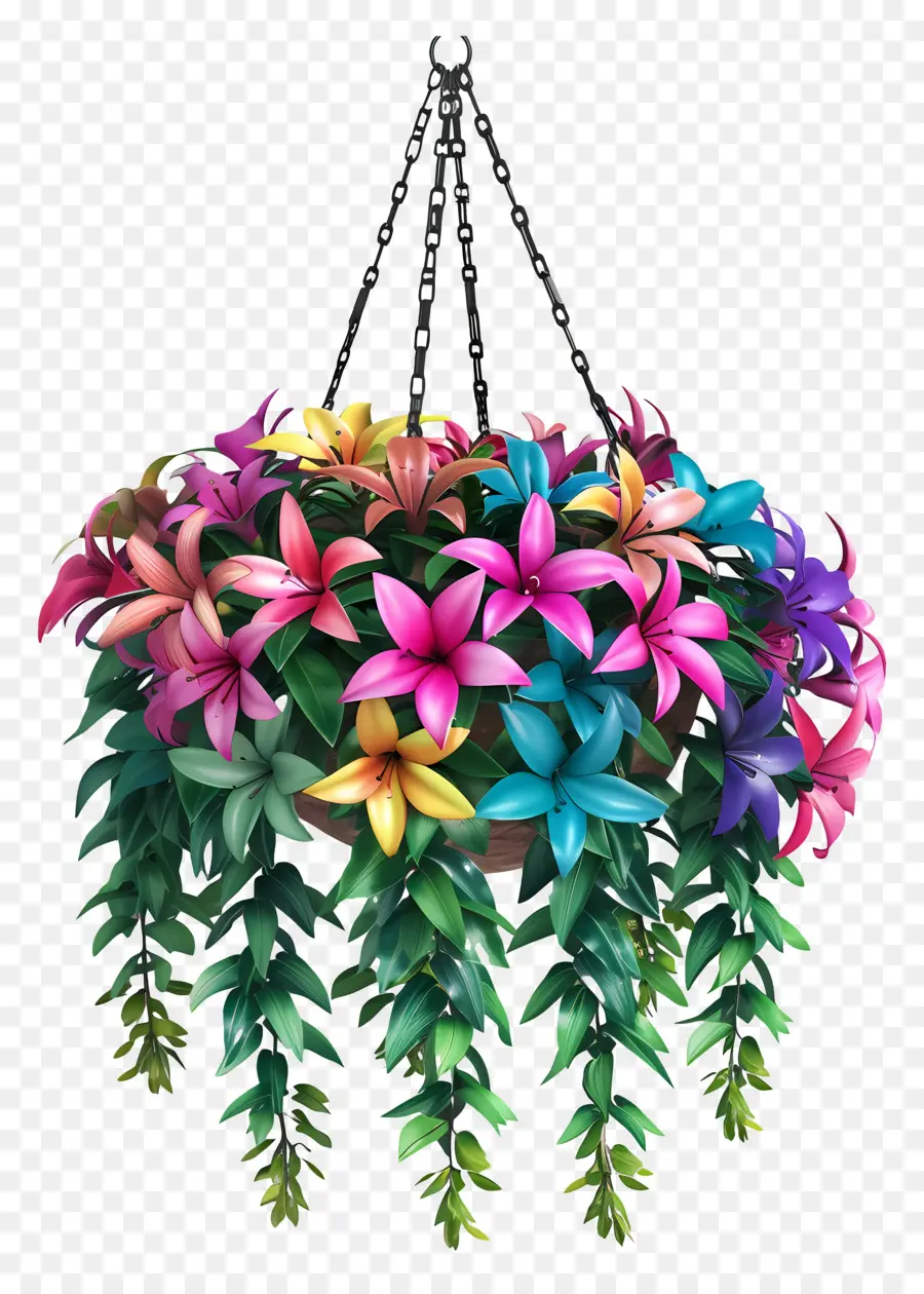 Plante à Fleurs Suspendue，Panier De Fleurs Suspendu PNG