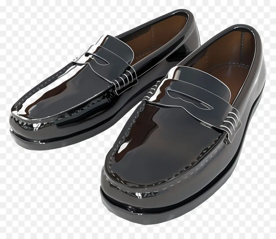 Flâneurs，Chaussures Noires PNG