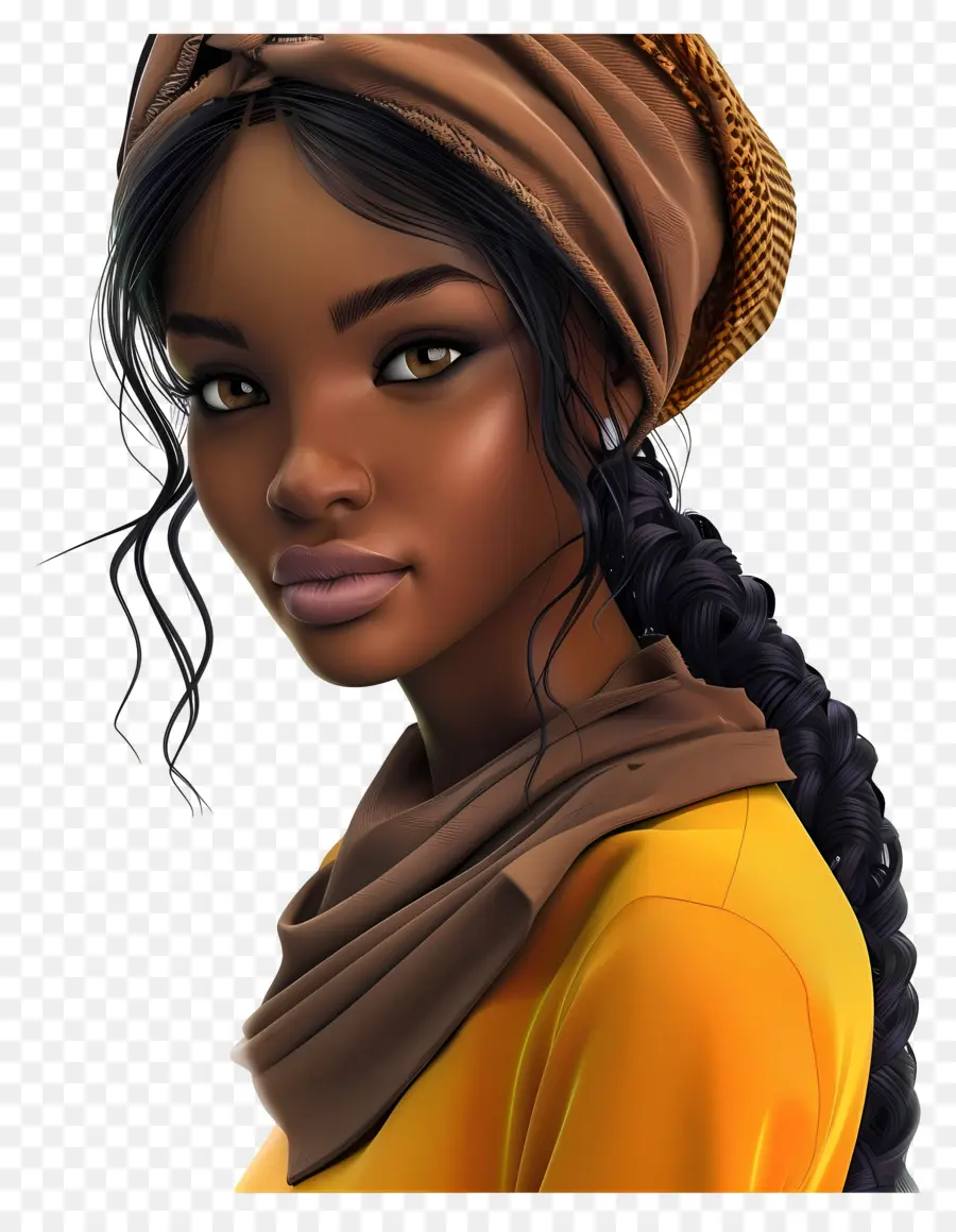 Femme Africaine，Femme Avec Foulard PNG