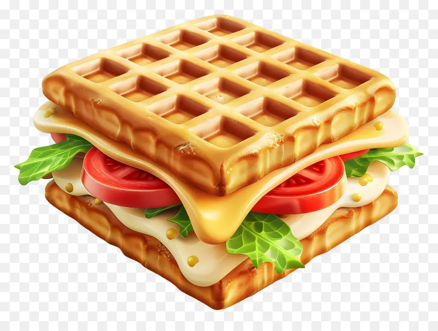 Sandwich Aux Gaufres，Gaufre PNG