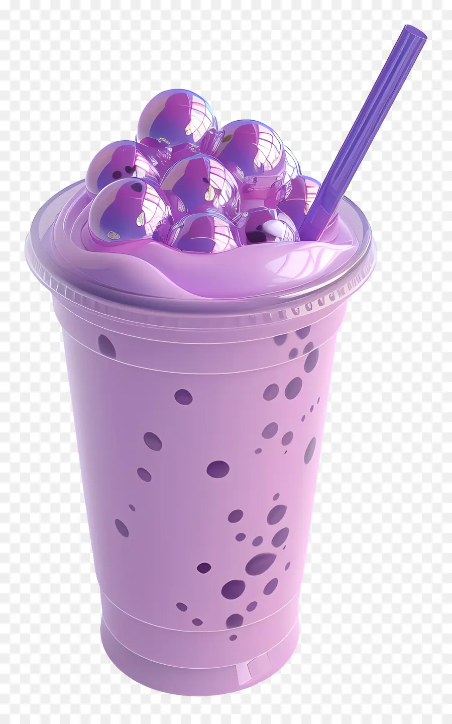 Thé Aux Bulles De Taro，Thé Aux Bulles Violet PNG