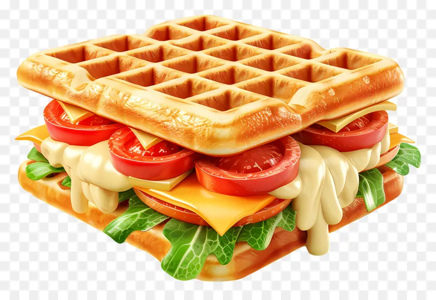 Sandwich Aux Gaufres，Gaufre PNG