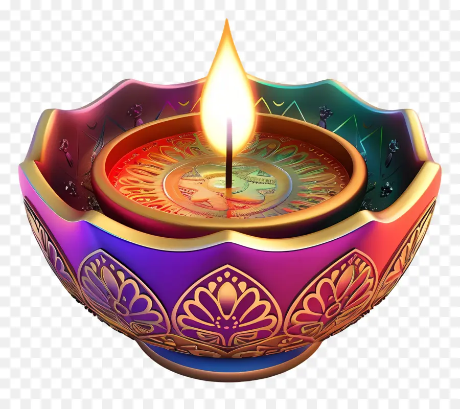 Diwali Diya，Lampe Décorative PNG