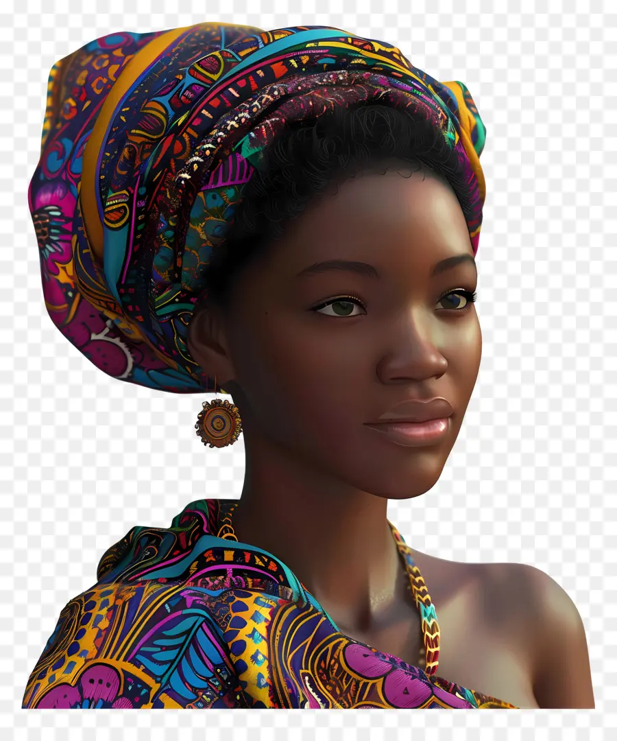 Femme Africaine，Femme En Tenue Traditionnelle PNG