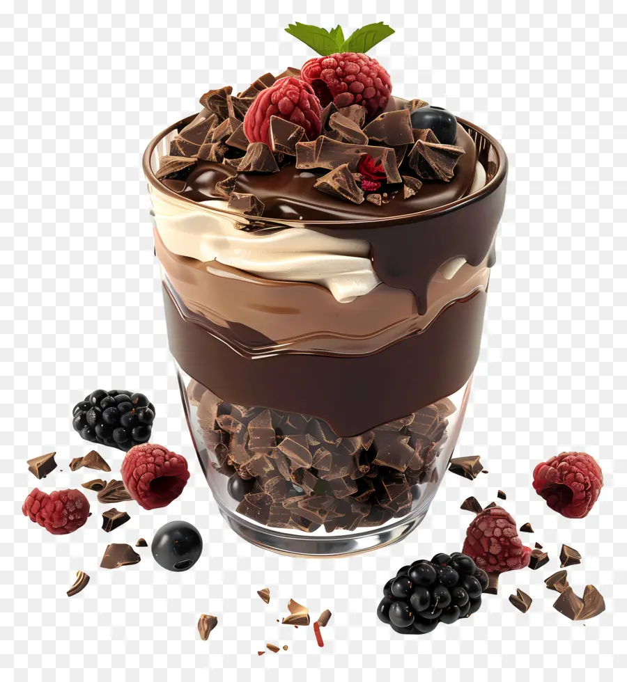 Parfait Au Chocolat，Dessert Au Chocolat PNG