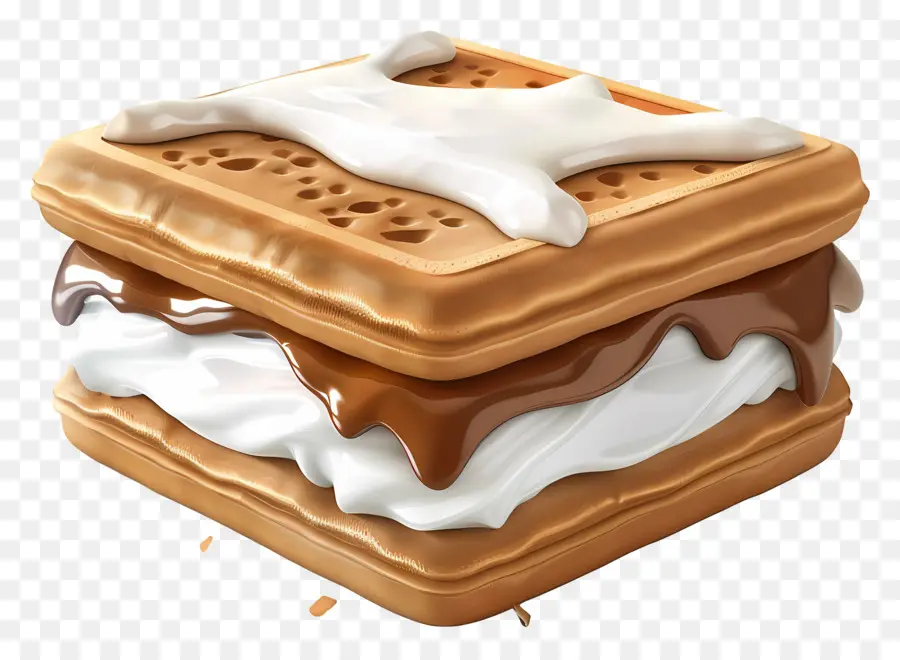 Sandwich à La Crème Glacée，S'mores PNG