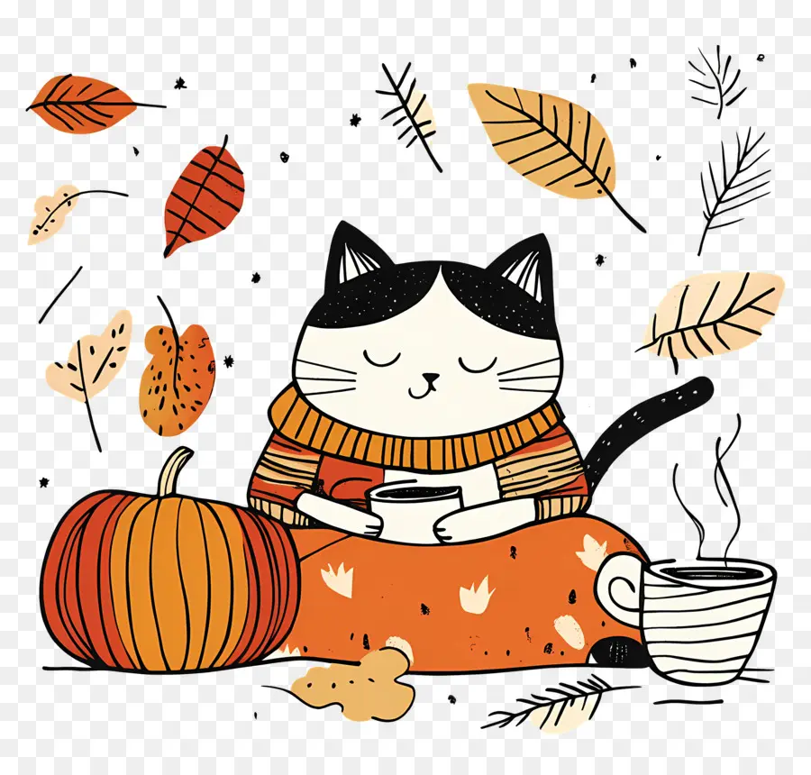 Automne Douillet，Chat PNG