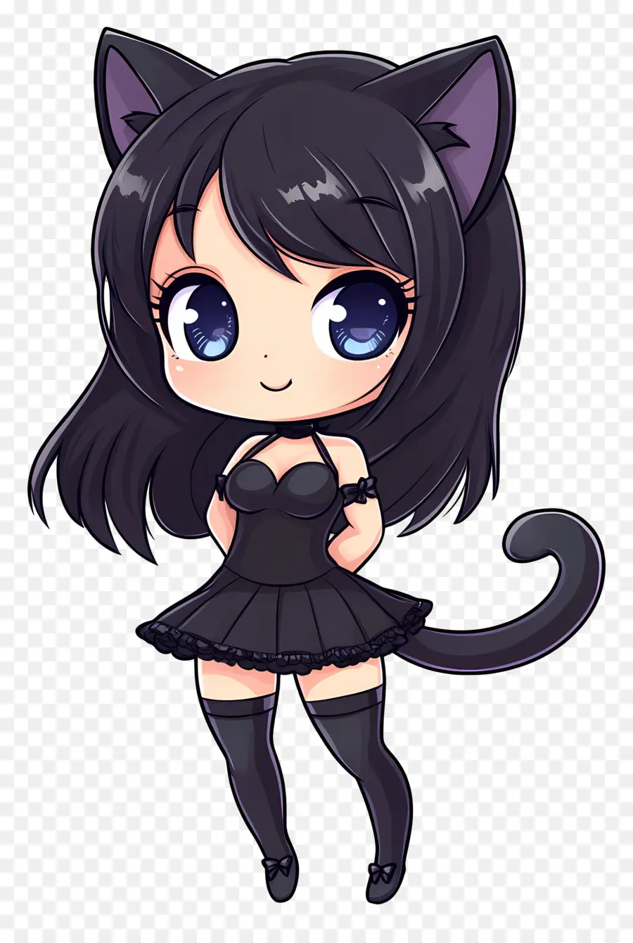 Fille Chat，Fille Chat Chibi PNG