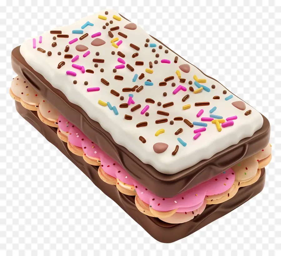 Sandwich à La Crème Glacée，Glace PNG