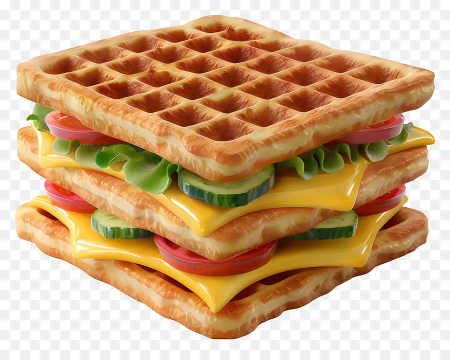 Sandwich Aux Gaufres，Gaufre PNG