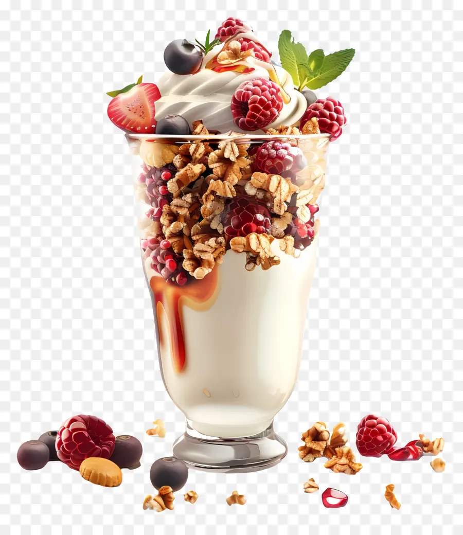 Parfait Au Yaourt，Fruits PNG