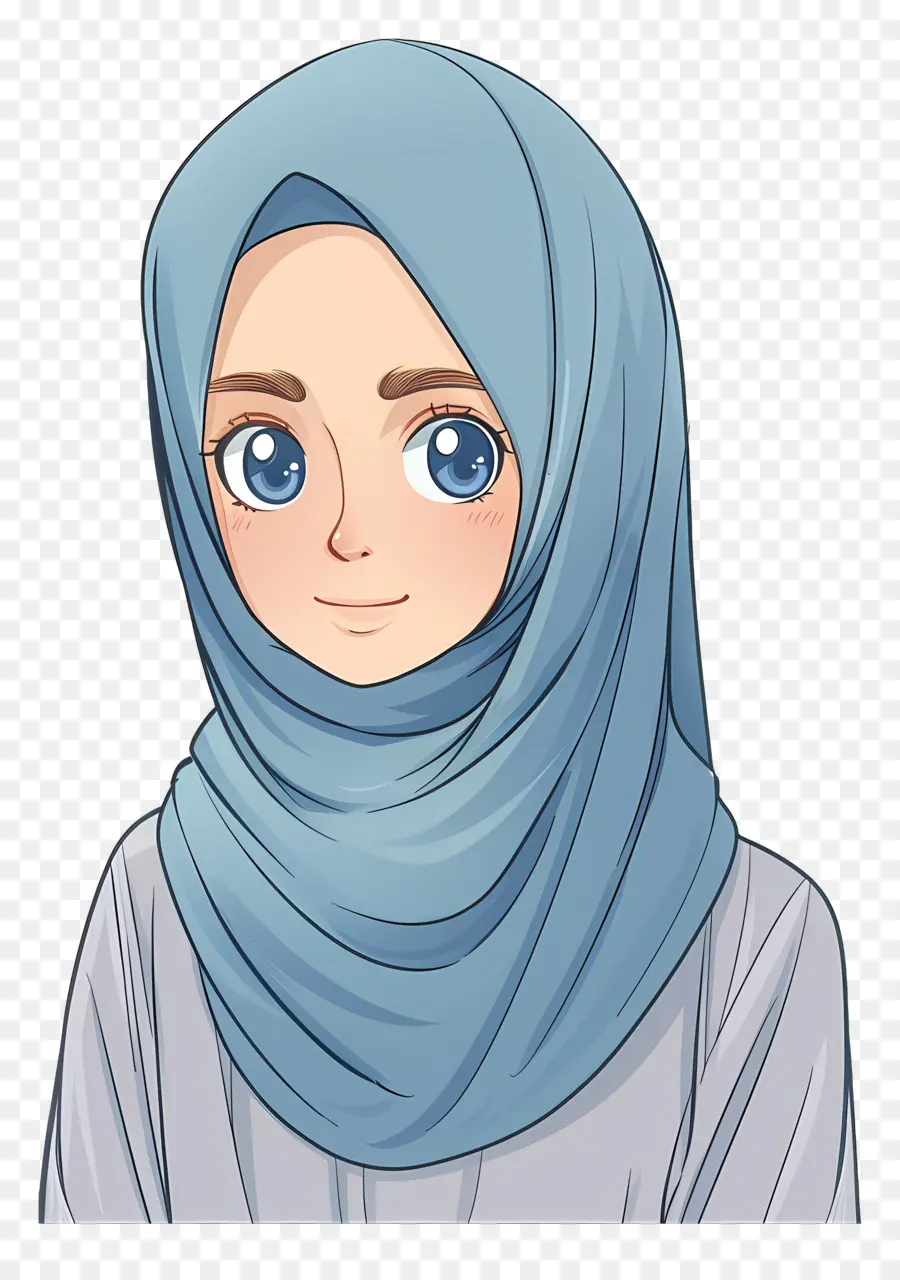 Fille De Dessin Animé Hijab，Fille En Hijab PNG