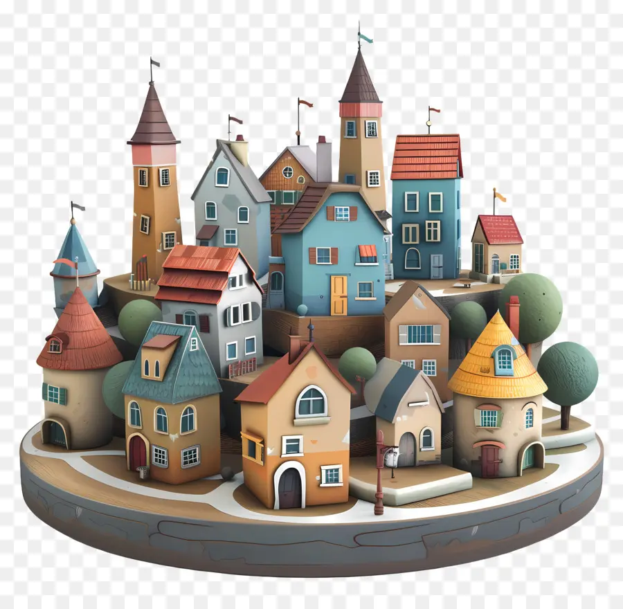 Petite Ville，Ville Miniature PNG