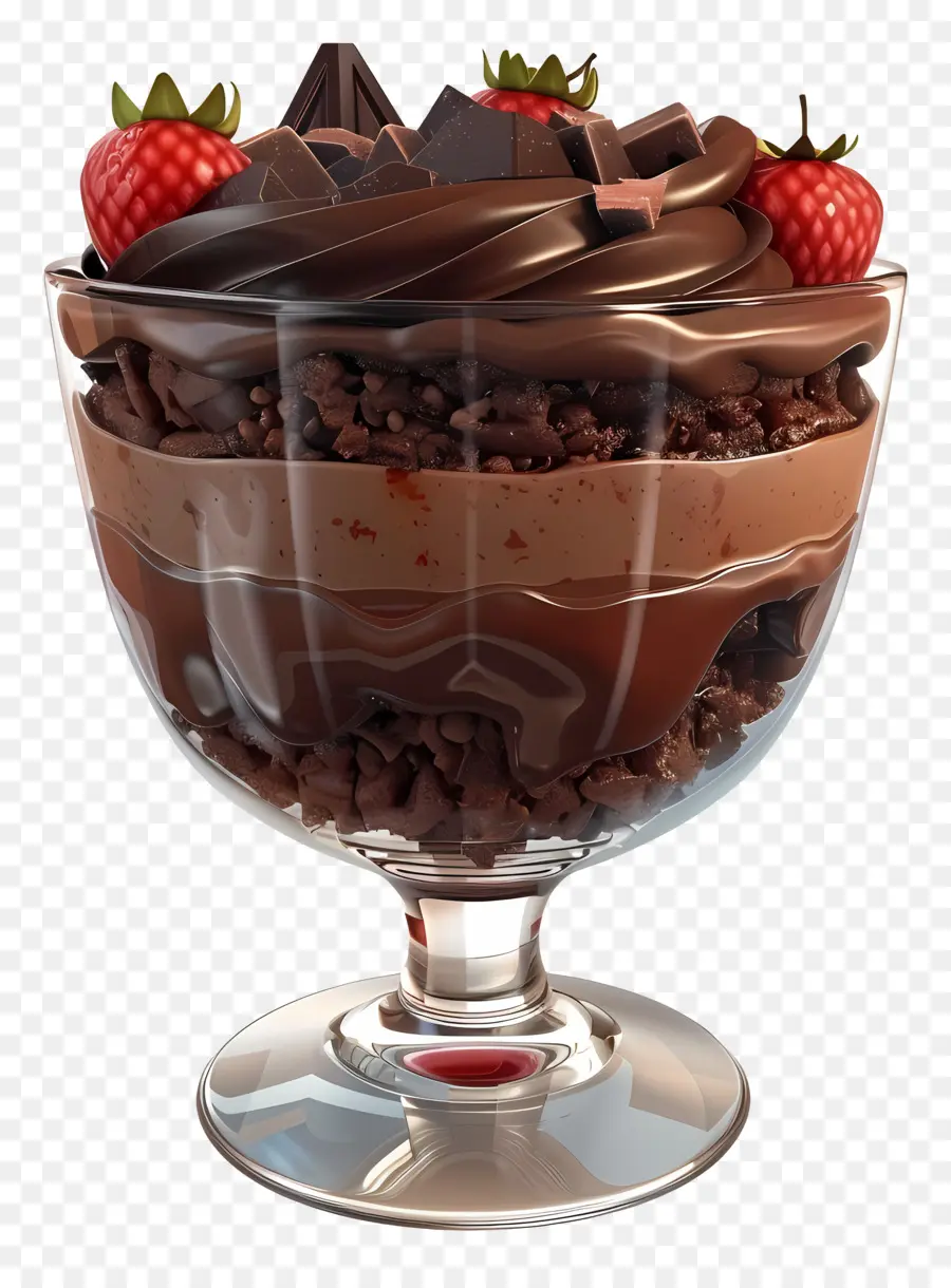 Parfait Au Chocolat，Dessert Au Chocolat PNG