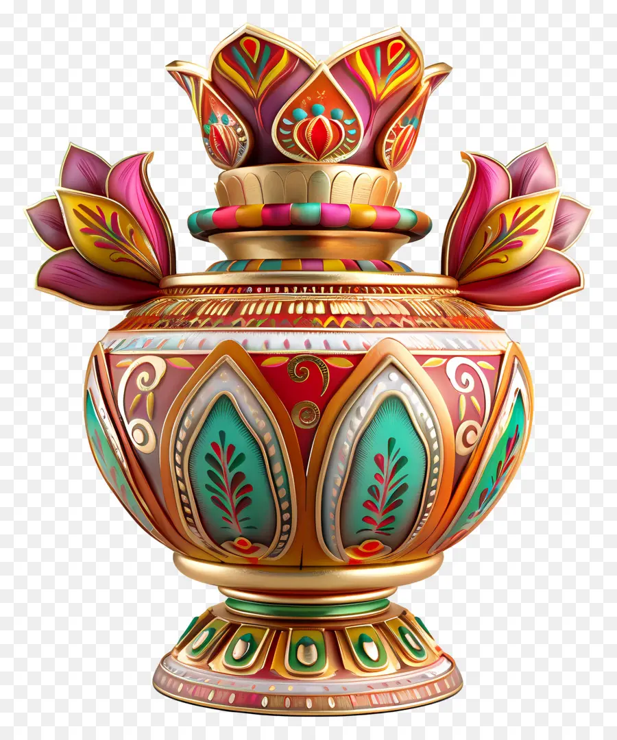 Puja Kalash，Vase Décoratif PNG