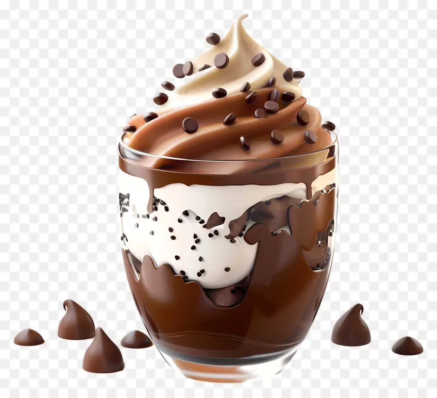 Parfait Au Chocolat，Milk Shake Au Chocolat PNG