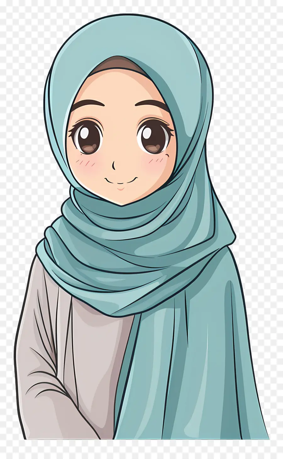 Fille De Dessin Animé Hijab，Fille En Hijab PNG