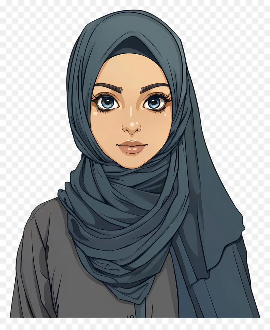 Fille De Dessin Animé Hijab，Fille En Hijab PNG