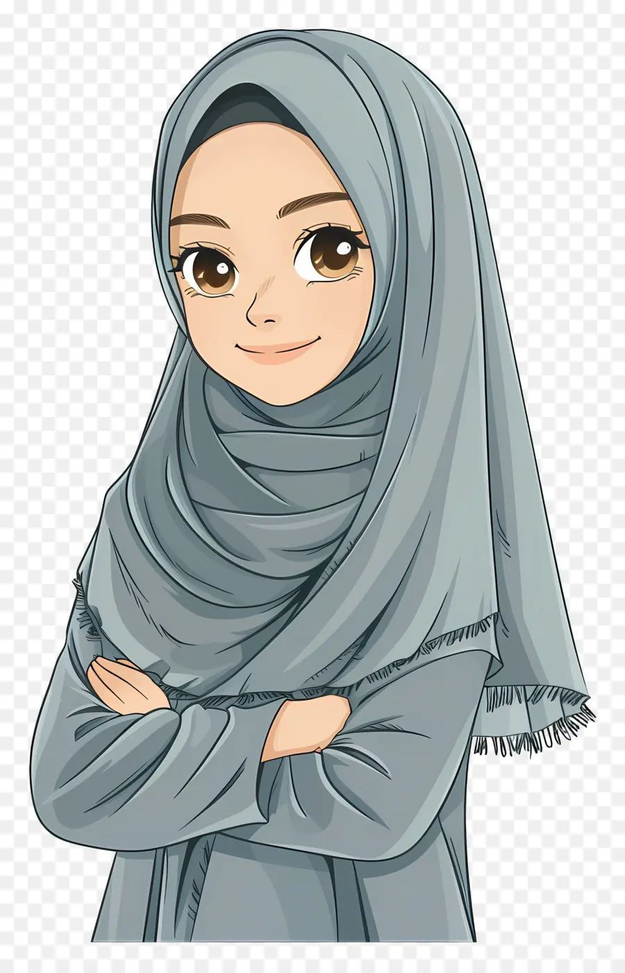 Fille De Dessin Animé Hijab，Fille En Hijab PNG