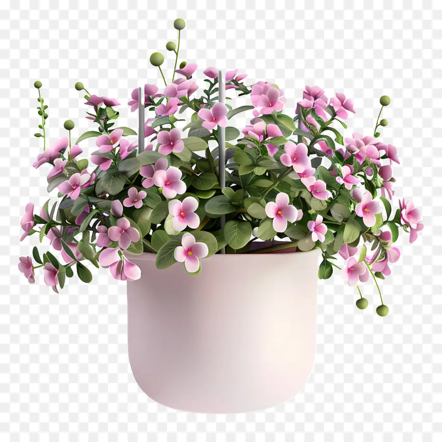 Plante à Fleurs Suspendue，Fleurs Roses En Pot PNG