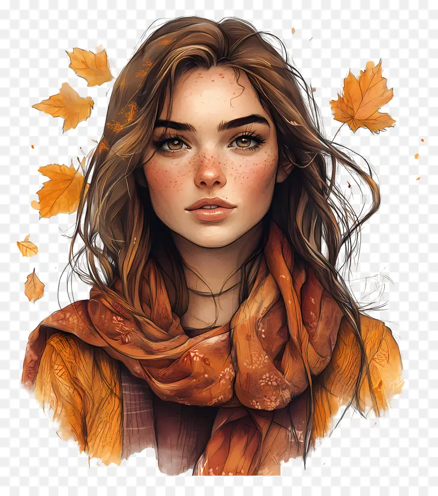 Fille D'automne，Femme D'automne PNG