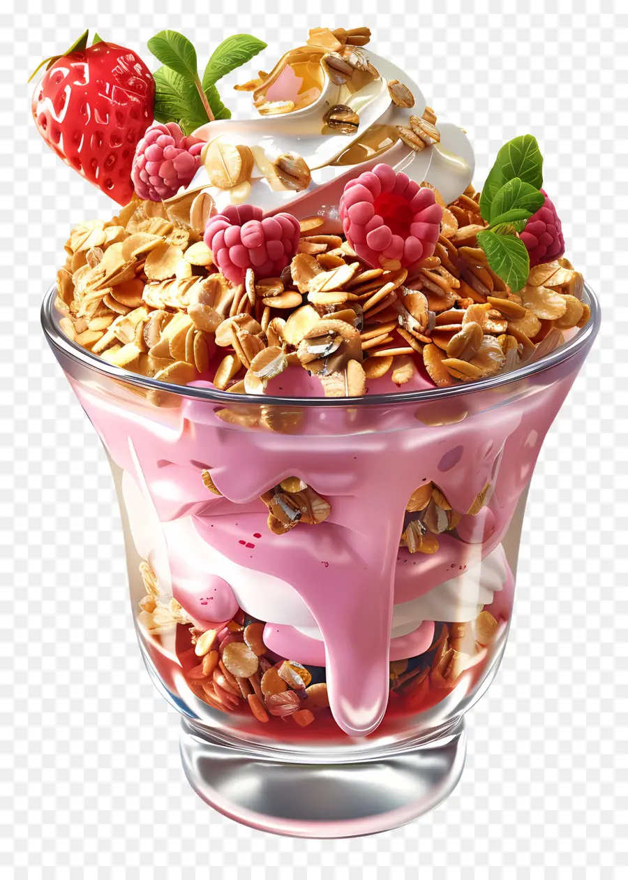 Parfait Au Yaourt，Granola PNG