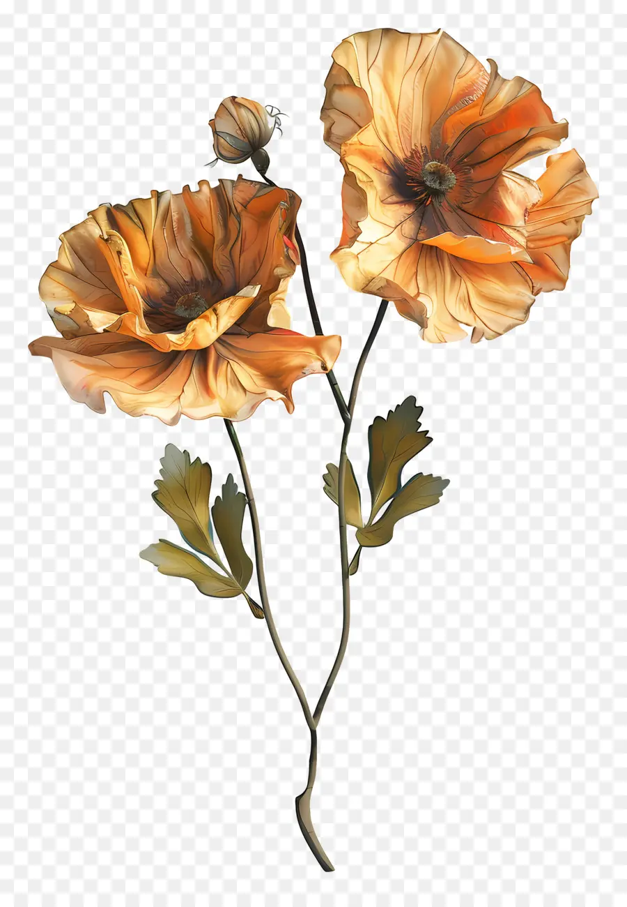 Fleur Morte，Fleurs Oranges PNG