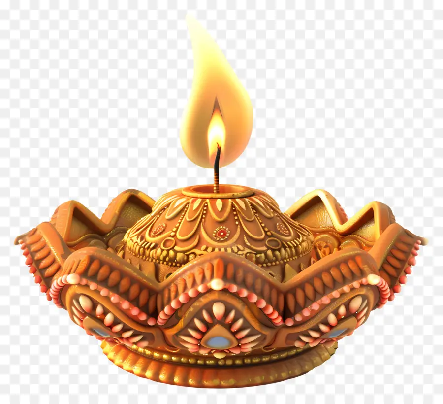 Diwali Diya，Lampe à Huile PNG