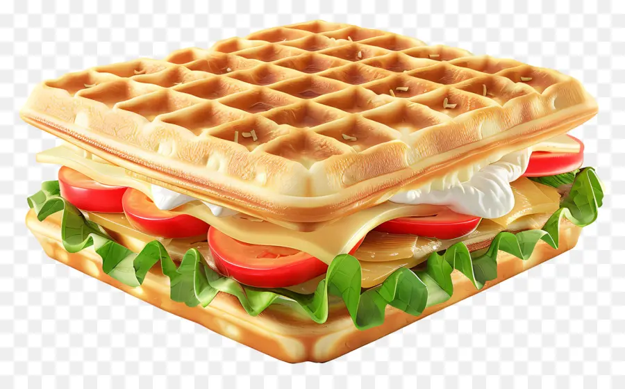 Sandwich Aux Gaufres，Gaufre PNG