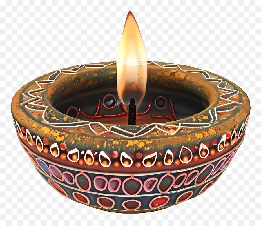 Diwali Diya，Lampe Décorative PNG