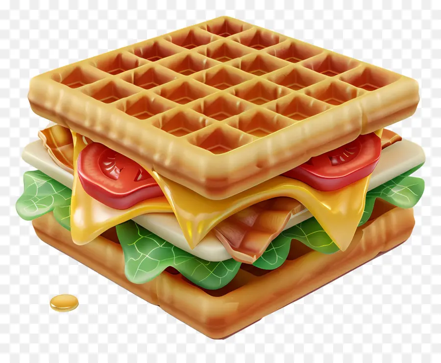 Sandwich Aux Gaufres，Gaufre PNG