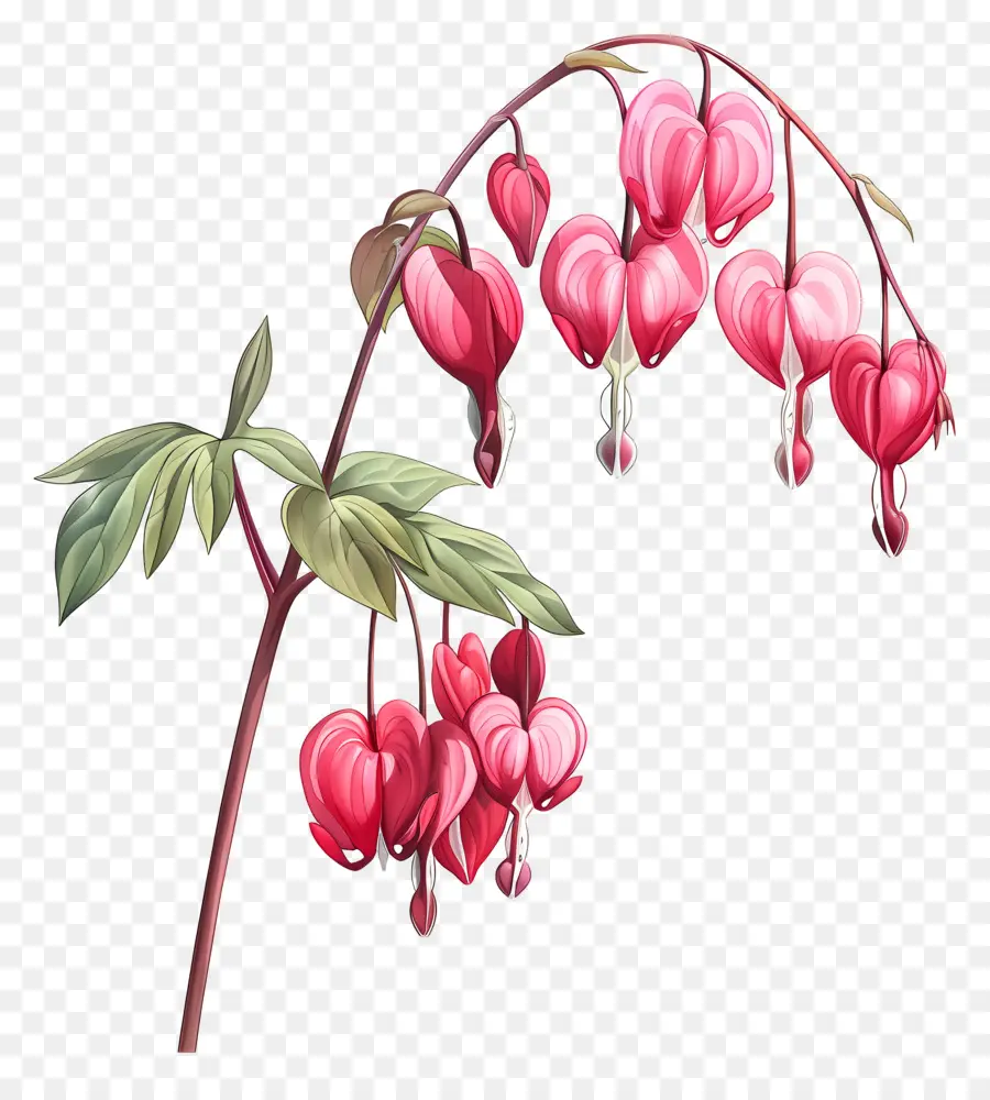 Fleurs De Coeur Saignant，Fleurs PNG