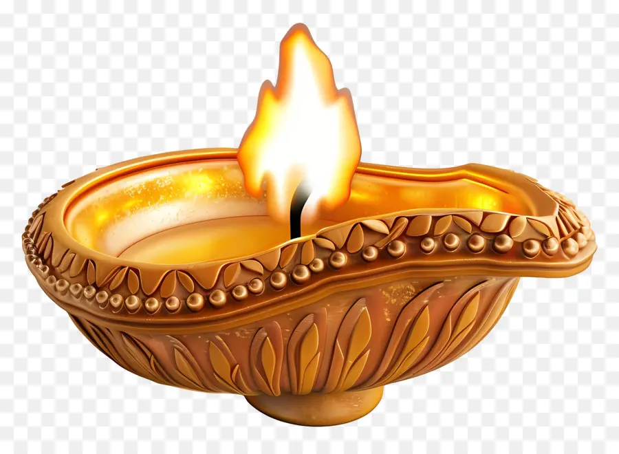 Diwali Diya，Lampe Décorative PNG